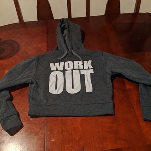 Dark Grey Women's Crop Hoodie